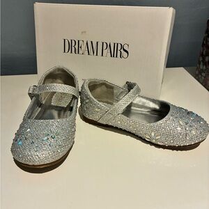 Dream Pairs Glittery Silver Kids Dress Shoes